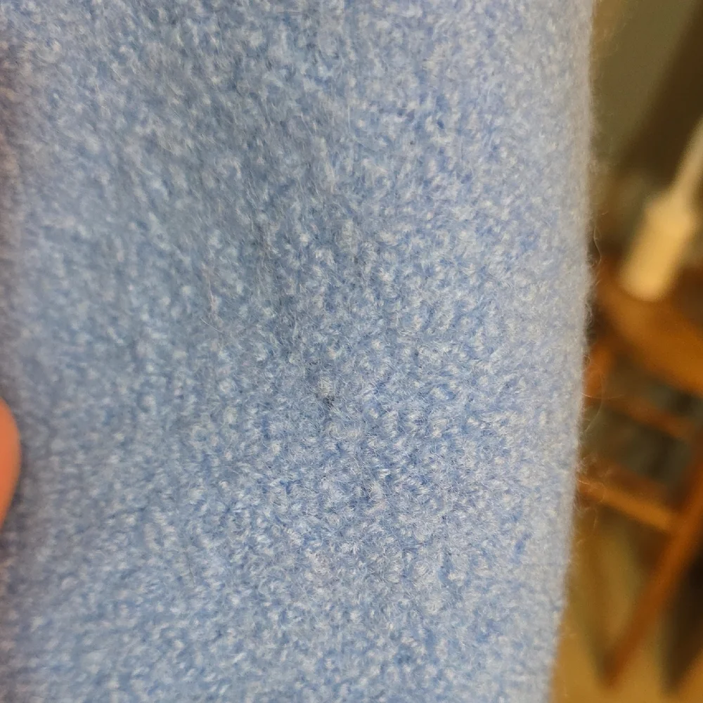 Vintage The North Face - Women's Wool Soft Blue Cowl Neck Sweater Sz Small - Picture 6 of 6